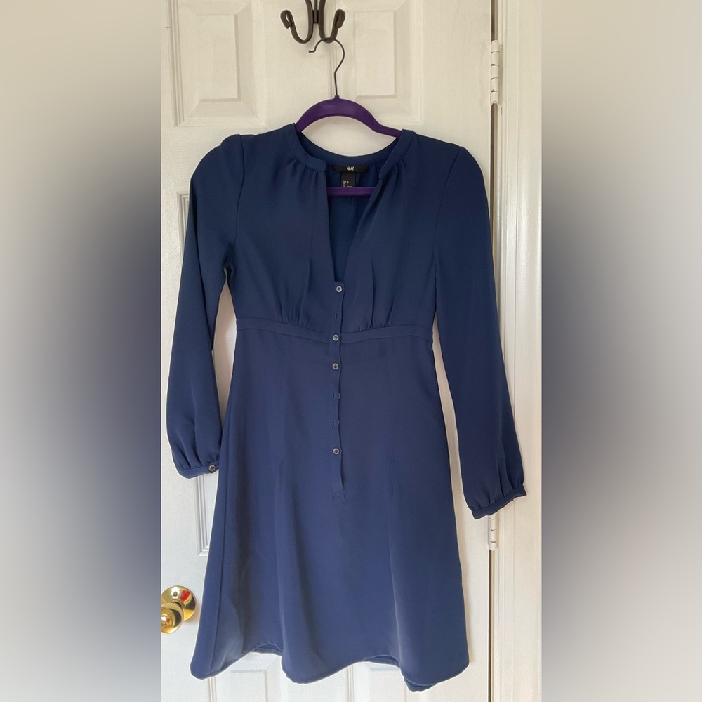 H&M navy blue dress